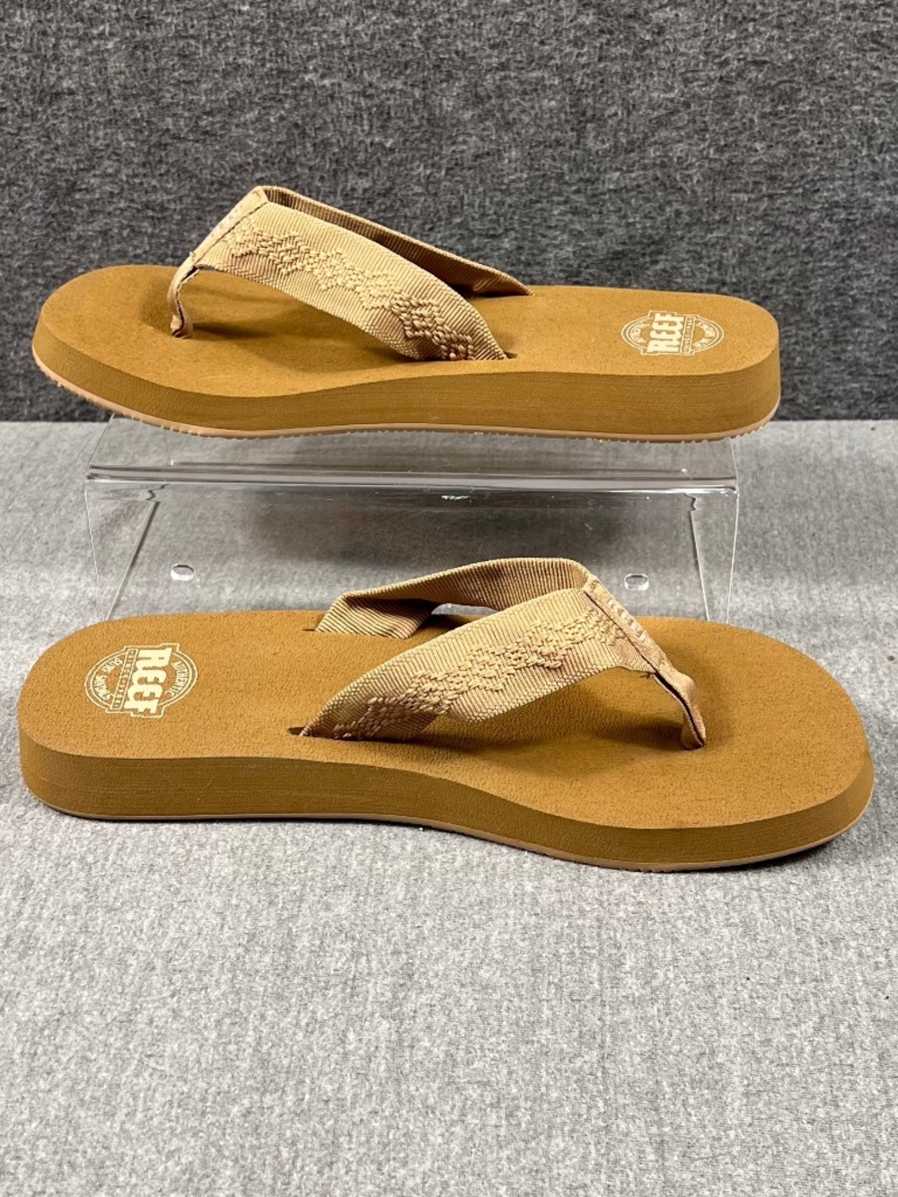 Reef Sandy Womens Thong Flip Flop Sandals 11 Vaca Beach Summer Casual Tan Brown